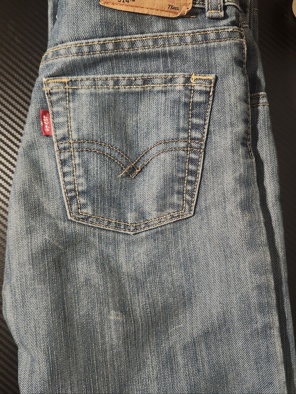 Boys Levis 514 Jeans 7X Regular Straight Slim Adjustable Waist